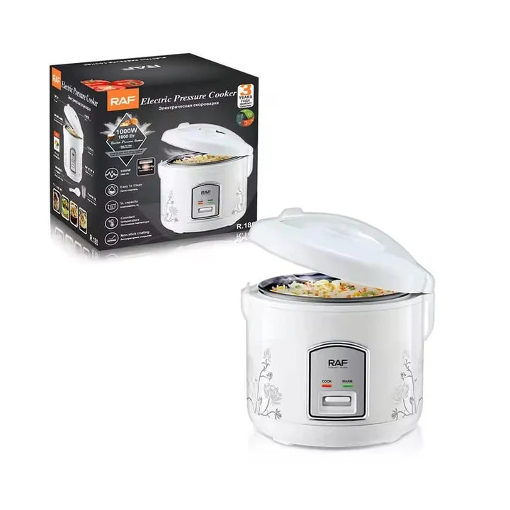 Oala electrica pentru gatit cu aburi rice cooker, RAF R180, 1000 W, 5 L, gatit/incalzit, 23x29 cm