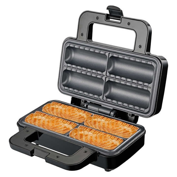 Aparat Electric pentru 4 Rulouri cu Cârnați sau Plăcinte Umplute, RAF R529, 800W