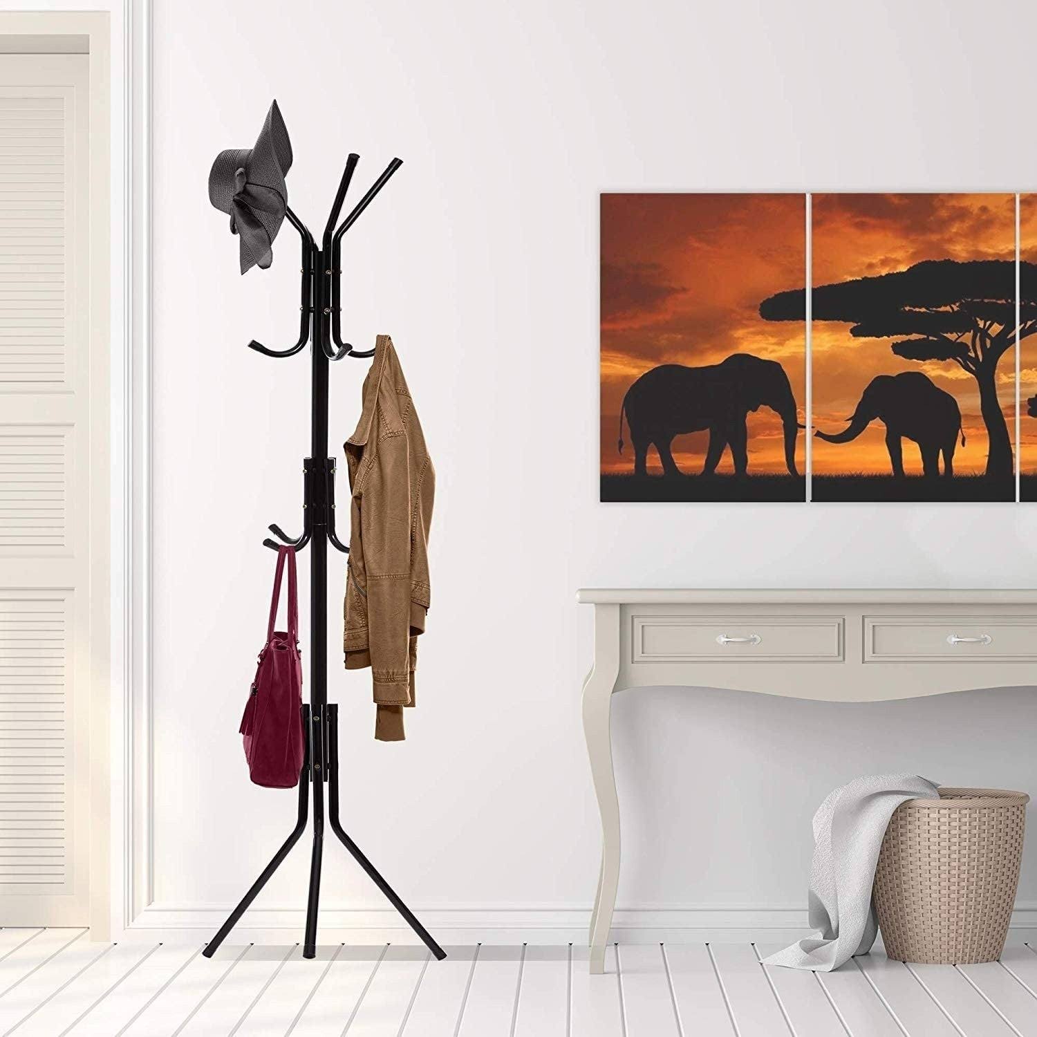 Cuier tip pom, cu multiple agatatori, 172 cm x 42 cm