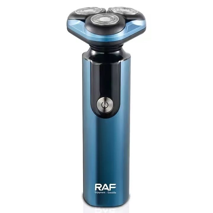 Aparat electric de ras, RAF R4017, 3W, IPX7, 360°, incarcare USB, afisaj digital, 4x14cm, albastru