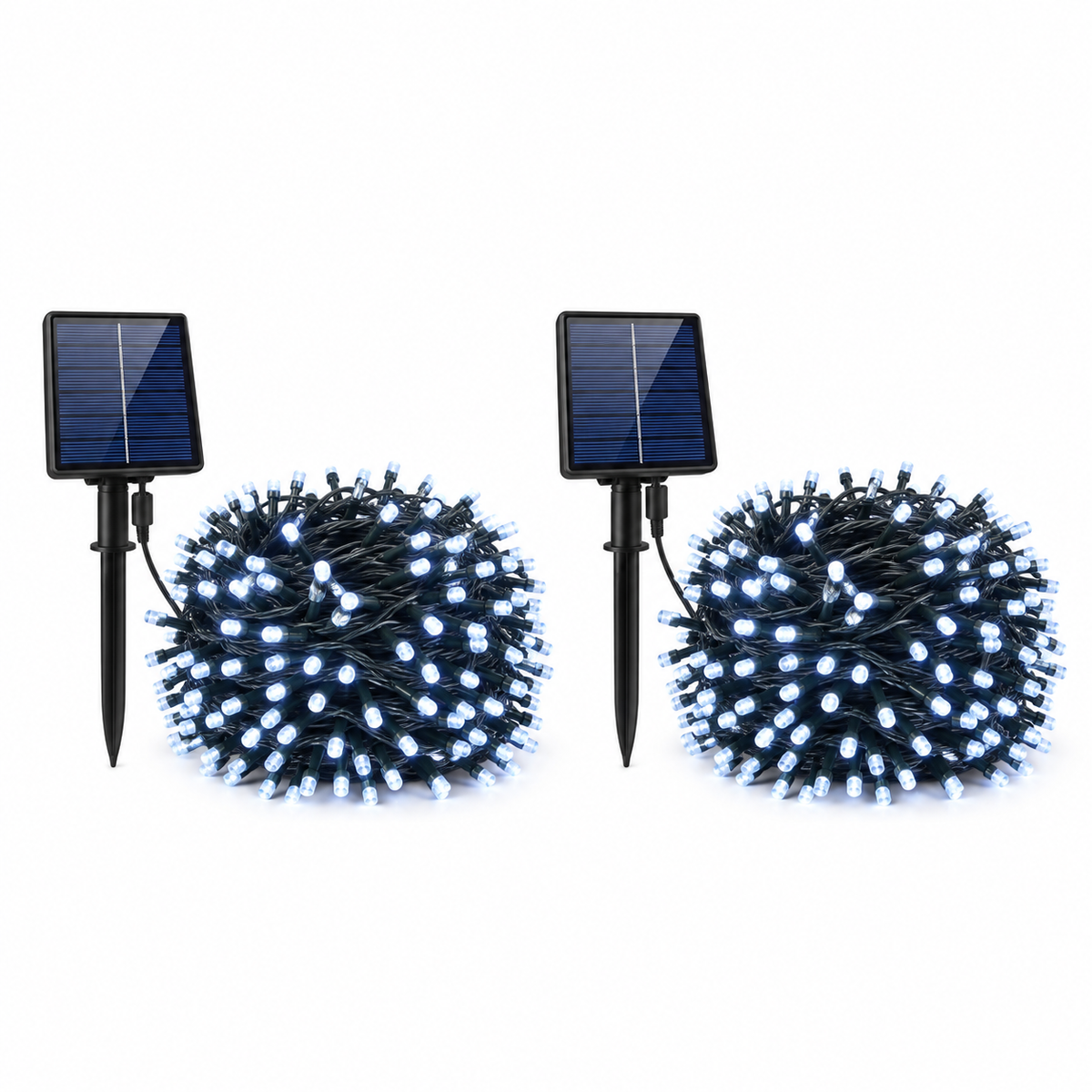 Set 2 x Instalatie cu Incarcare Solara 100 LED, 10 Metri