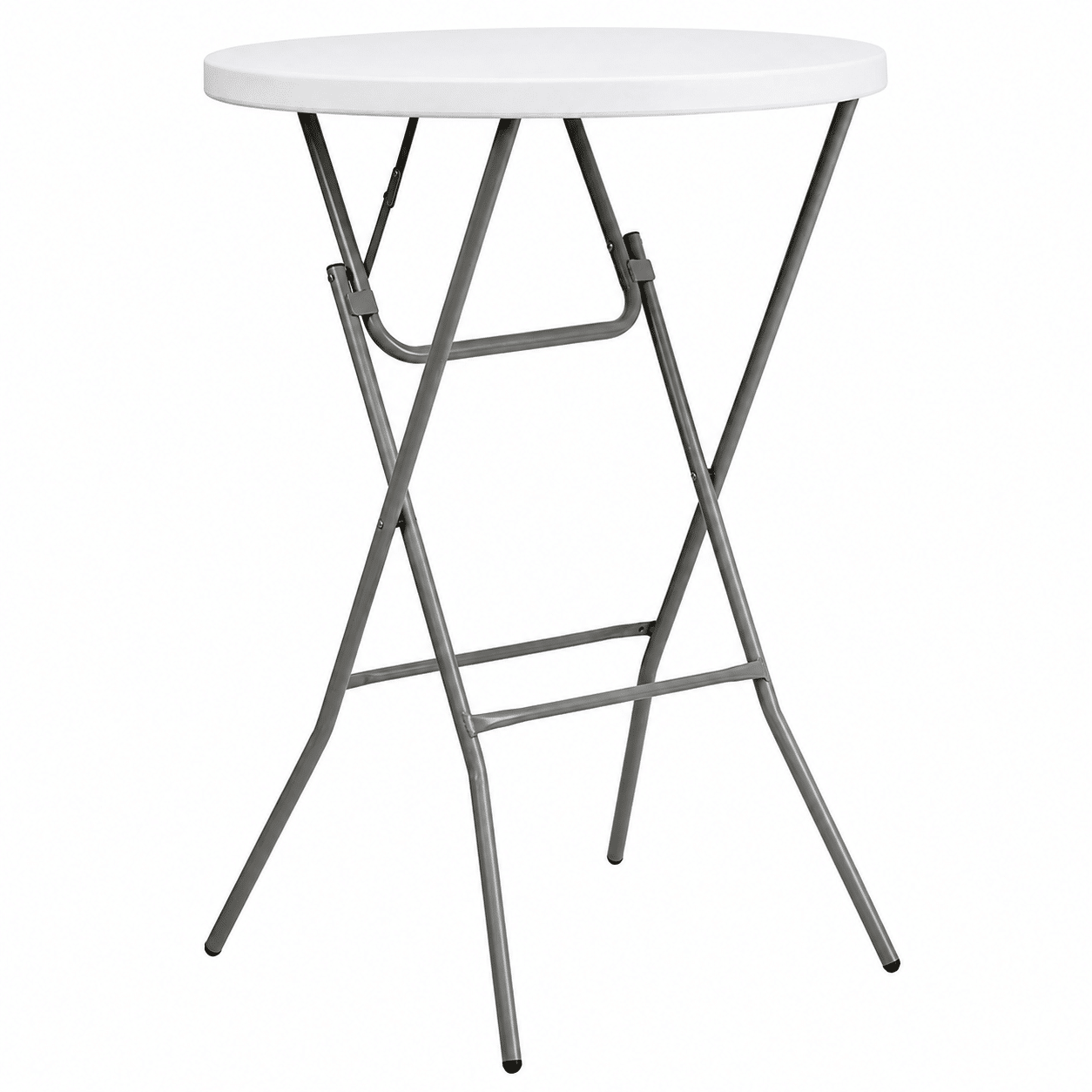 Masă Înaltă Pliabilă AT-2061, Ø80 cm, 110 cm Înălțime, Husă Elastică Inclusă, Cadru Metalic