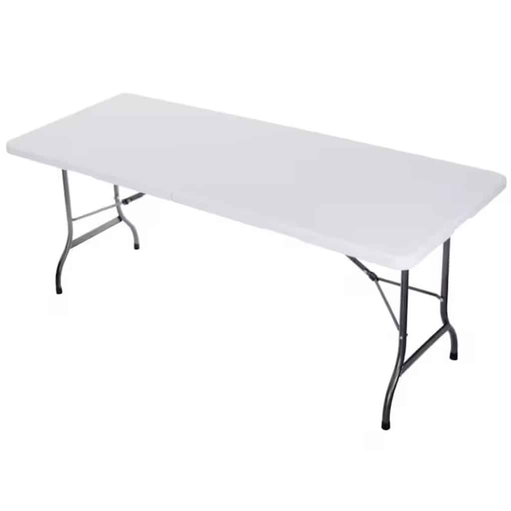Masa plianta dreptunghiulara politilena, sigurante speciale, cadru din otel, maner transport, sustine 100 kg, 180 x 72 x 70 cm