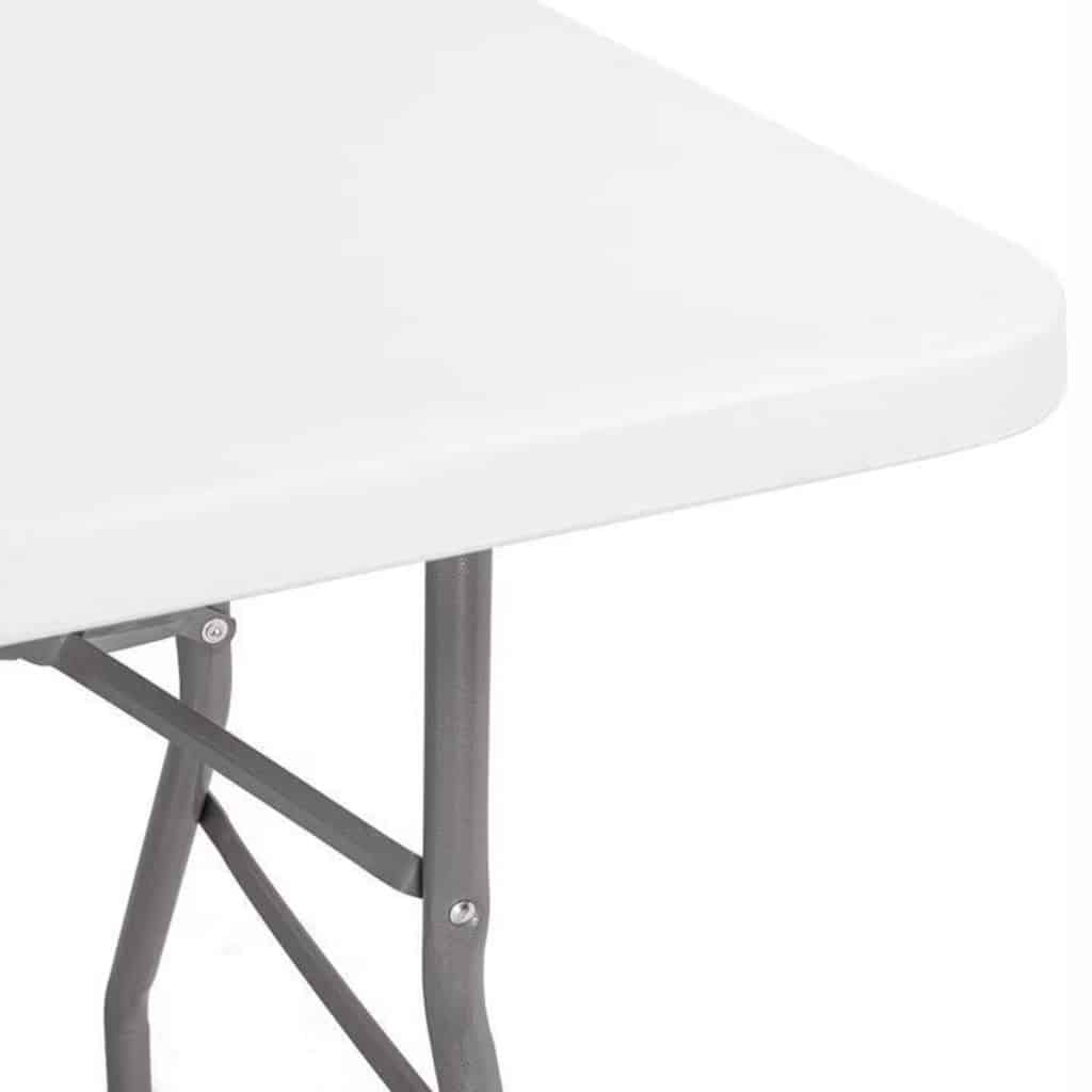 Masa plianta dreptunghiulara politilena, sigurante speciale, cadru din otel, maner transport, sustine 100 kg, 180 x 72 x 70 cm