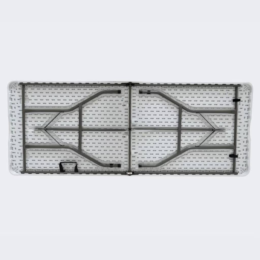 Masa plianta dreptunghiulara politilena, sigurante speciale, cadru din otel, maner transport, sustine 100 kg, 180 x 72 x 70 cm