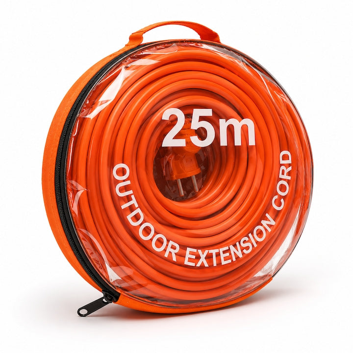 Cablu Prelungitor Exterior, 25 Metri, PVC Rezistent, Pentru Echipamente Electrice