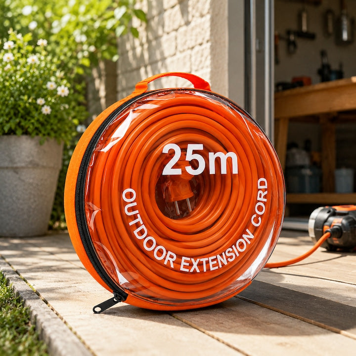 Cablu Prelungitor Exterior, 25 Metri, PVC Rezistent, Pentru Echipamente Electrice