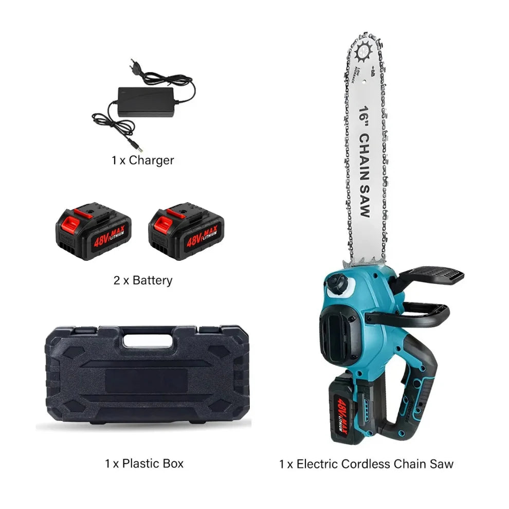 Drujba electrica fara fir, 16inch 6Ah Motor Brushless, 2300W, ungere automata
