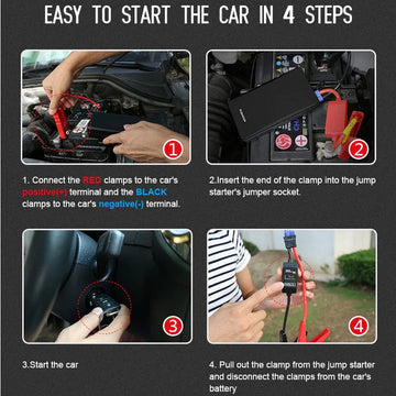 Robot Portabil de Pornire Auto, Jump-Starter cu Acumulator 60000mAh, Redresor 12V