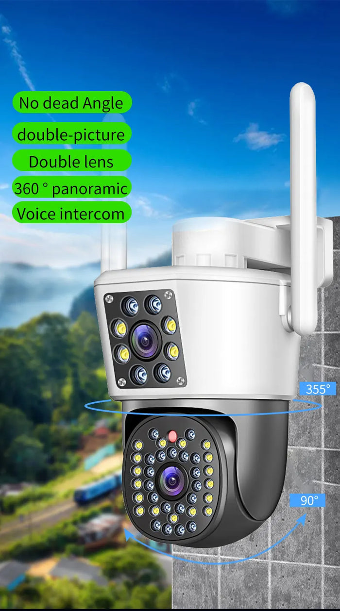 Set 2x Camere Duble Jortan - WiFi/LAN, 6MP Full HD 4K - cu Detectare Umana