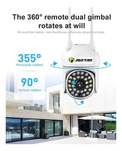 Set 2 x Camera de Supraveghere Rotativa Jortan cu Senzor de Miscare si Infrarosu + 2 Carduri 32GB