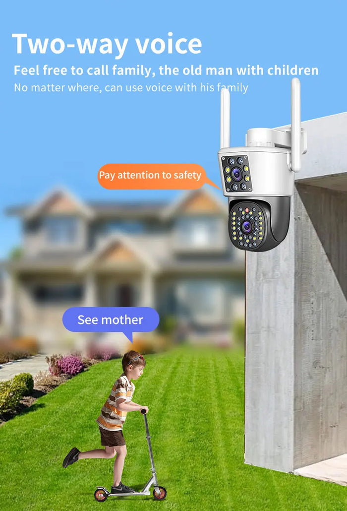 Set 4 Camere de Securitate Jortan - 6MP Full HD 4K, Viziune Nocturna Avansata, 4 Carduri de 64GB