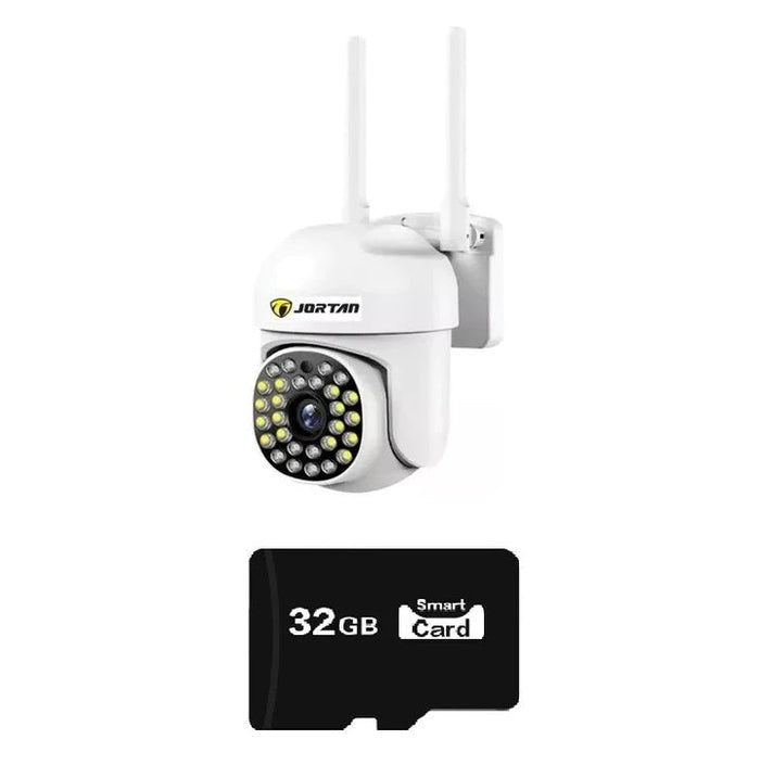 Camera IP JORTAN JT-8167QJ - Supraveghere, Conectivitate Wireless/LAN, Vedere Nocturna, Senzor de Miscare si Conexiune WiFi (Card 32GB Inclus)