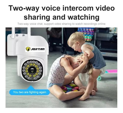 Camera IP JORTAN JT-8167QJ - Supraveghere, Conectivitate Wireless/LAN, Vedere Nocturna, Senzor de Miscare si Conexiune WiFi (Card 32GB Inclus)