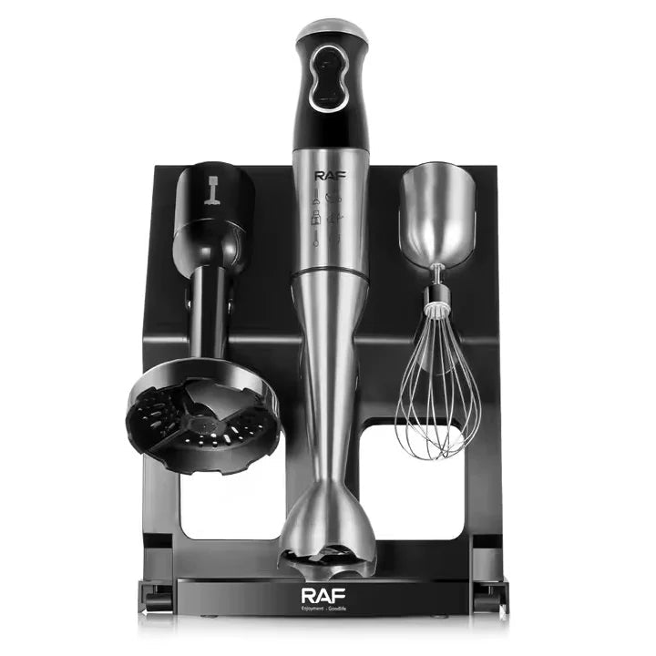 Blender RAF R3004, 5 In 1, 500W, Recipient De 500ml, 700ml, Tel Si Suport, 2 Viteze, 4 Lame Din Otel, 40 Cm
