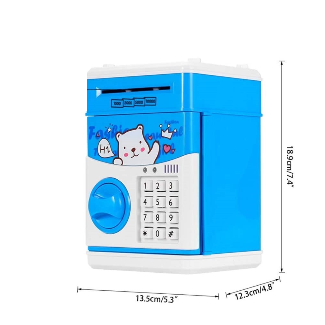 Pusculita pentru copii, cu functie ATM, cod pin si seif