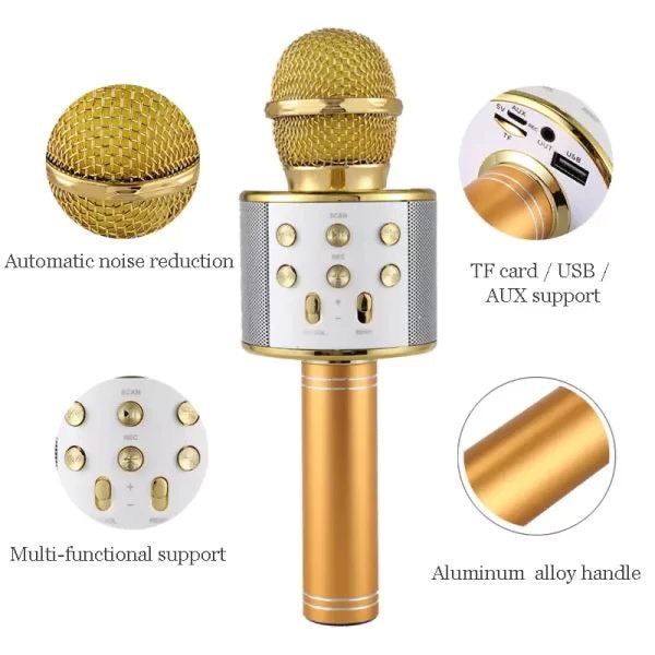 Microfon wireless pentru karaoke, cu bluetooth