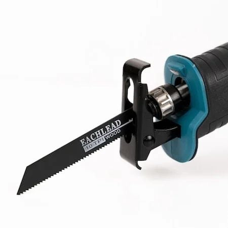 Fierastrau tip sabie 3000rpm LETHMANN , cu 2 acumulatori 48W, 5000mAh,mandrina autoblocanta, 4 bucati panza diferite modele,1 incarcator, valiza compacta de transport, Albastru