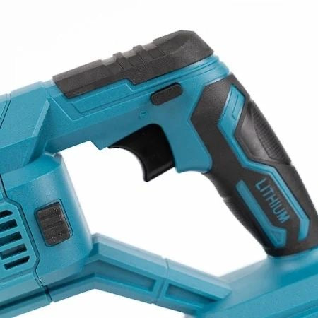 Fierastrau tip sabie 3000rpm LETHMANN , cu 2 acumulatori 48W, 5000mAh,mandrina autoblocanta, 4 bucati panza diferite modele,1 incarcator, valiza compacta de transport, Albastru