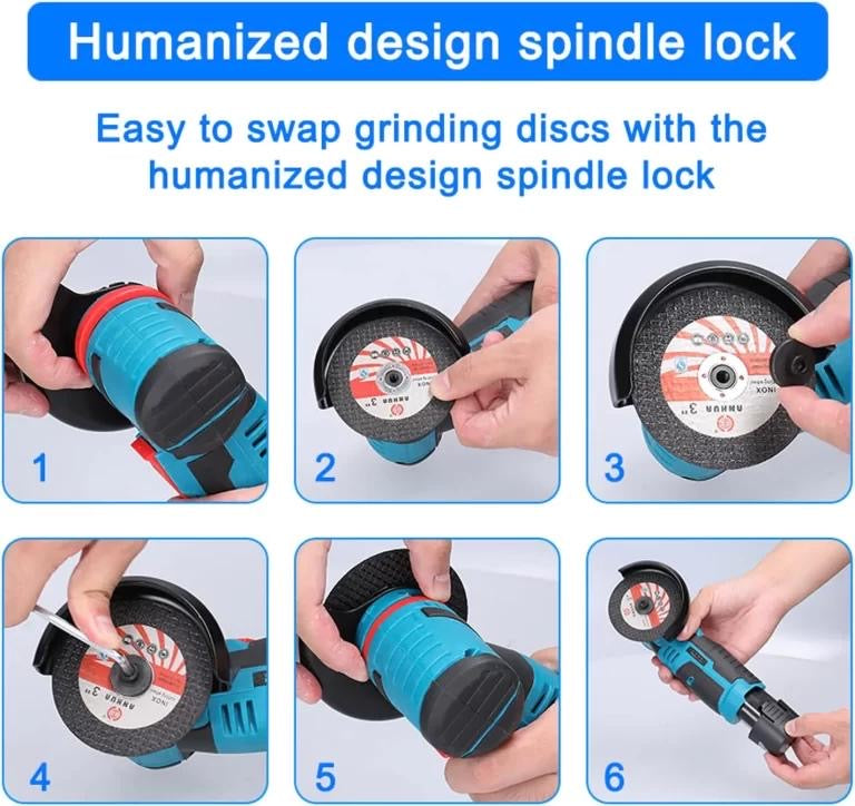 Mini Polizor unghiular portabil cu 2 acumulatori si 2 discuri, 24V