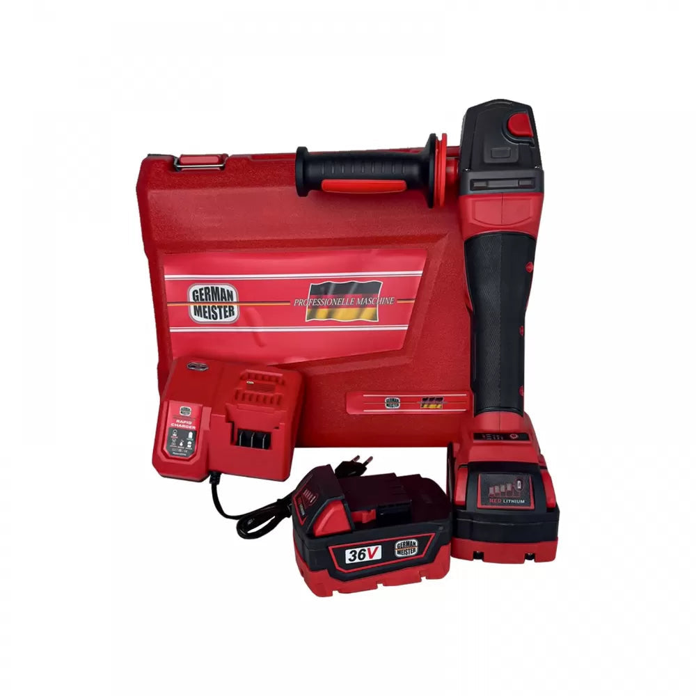 Polizor Unghiular / Flex German Meister cu 2 Acumulatori, 36V, 8Ah, 10000 RPM + TRANSPORT GRATUIT