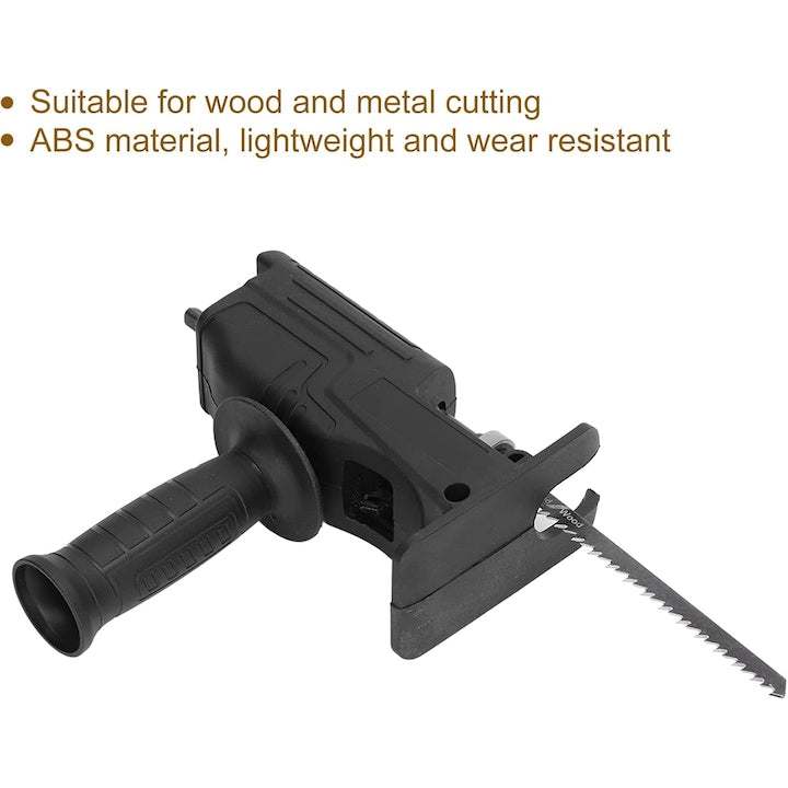Adaptor tip fierastrau sabie soricel, pentru bormasina, 3 lame incluse