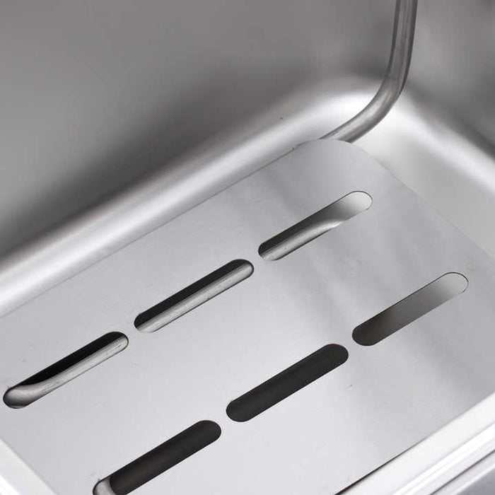 Friteuza Electrica Comerciala RAF 2500W , R5220 , un rezervor, usor de curatat, cos auto-strecurabil, blat din otel inoxidabil, capac pentru prevenirea stropirii, capacitate 5L, gri