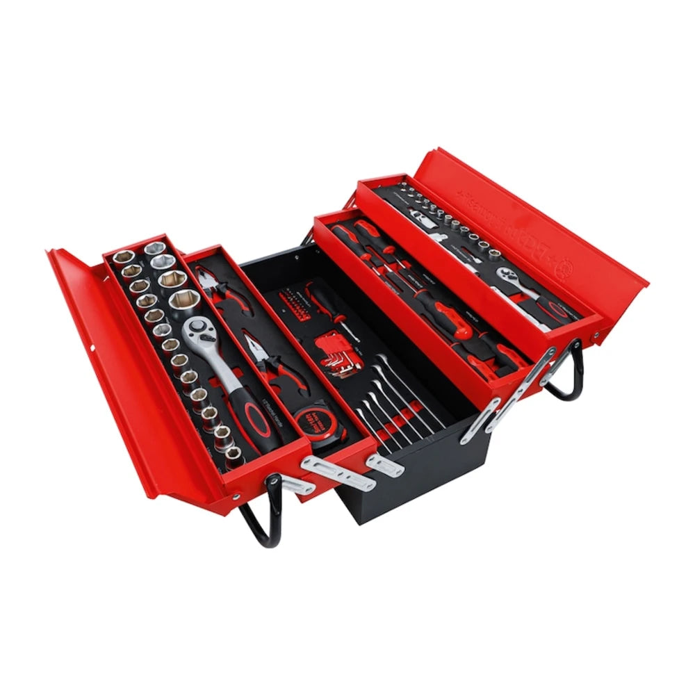 Trusă Scule 85 Piese AT PERFORMANCE®, Cutie Metalică, Uz Hobby