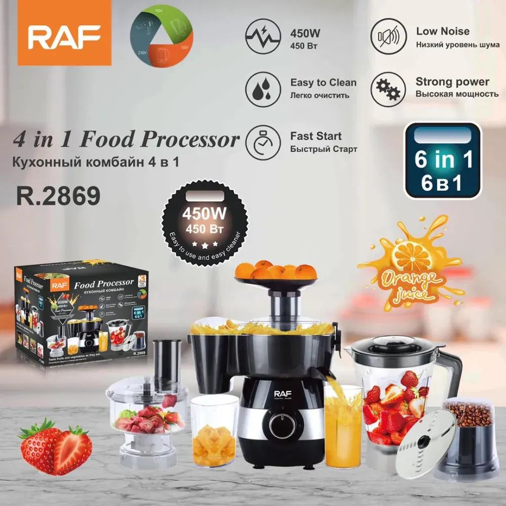Set blender 6in1 RAF R2869,Putere 450W, garanție 2 ani
