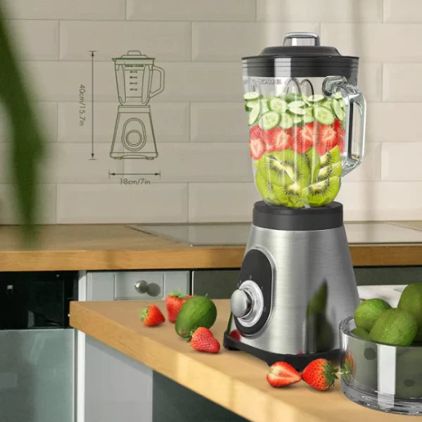Blender din inox , 2in1 , 5 viteze ,1000W,râșniță inclusă