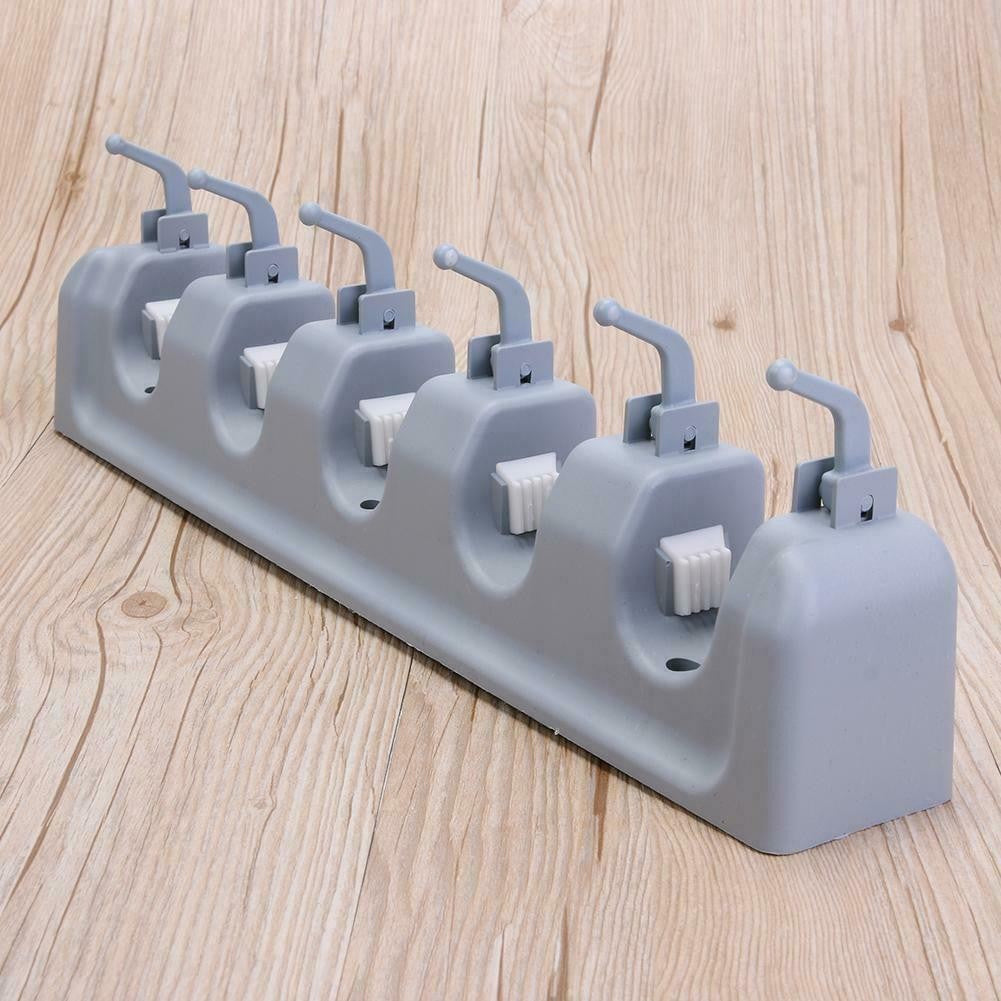 Organizator universal, suport de perete multifunctional pentru mop si matura, cu 5 locuri