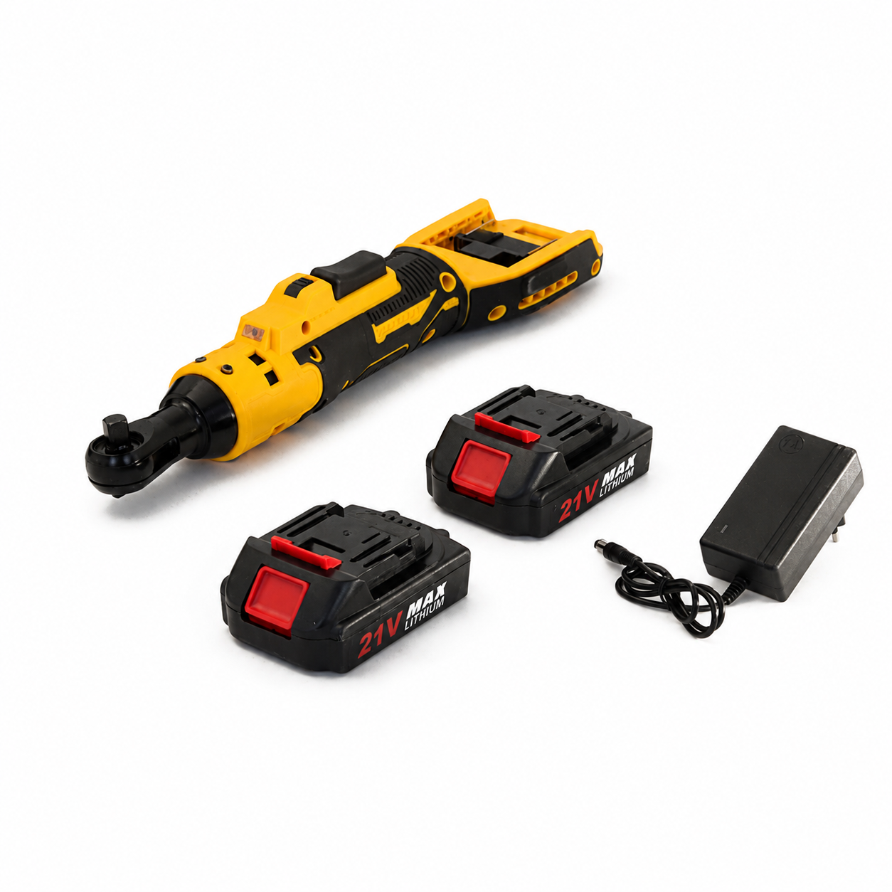 Cheie electrica cu clichet cu 2 Acumulatori de 48, cuplu 220 NM, viteza 0-3300 r/min, galben/negru