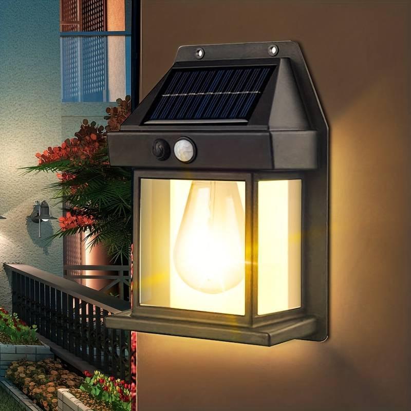 Set 10 x Lampa solara de perete, senzor de miscare, LED 3W