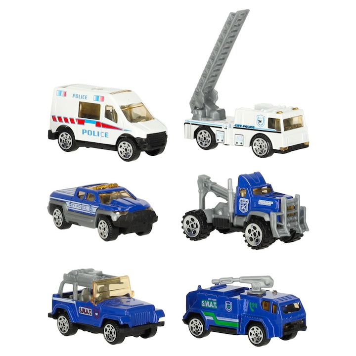 Laweta Tir Artemis, set 6 masinute, camion albastru, dimensiuni 36x15x10cm