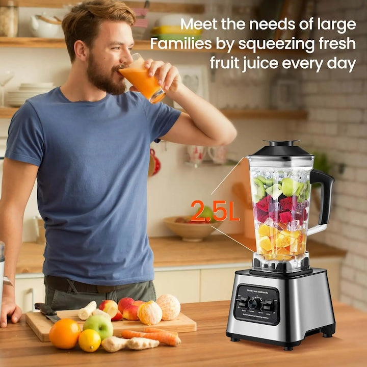 Blender electric de bucătărie si storcator 2 în 1 , cu 1800 W putere , Recipiente 2 l + 0, 5 l