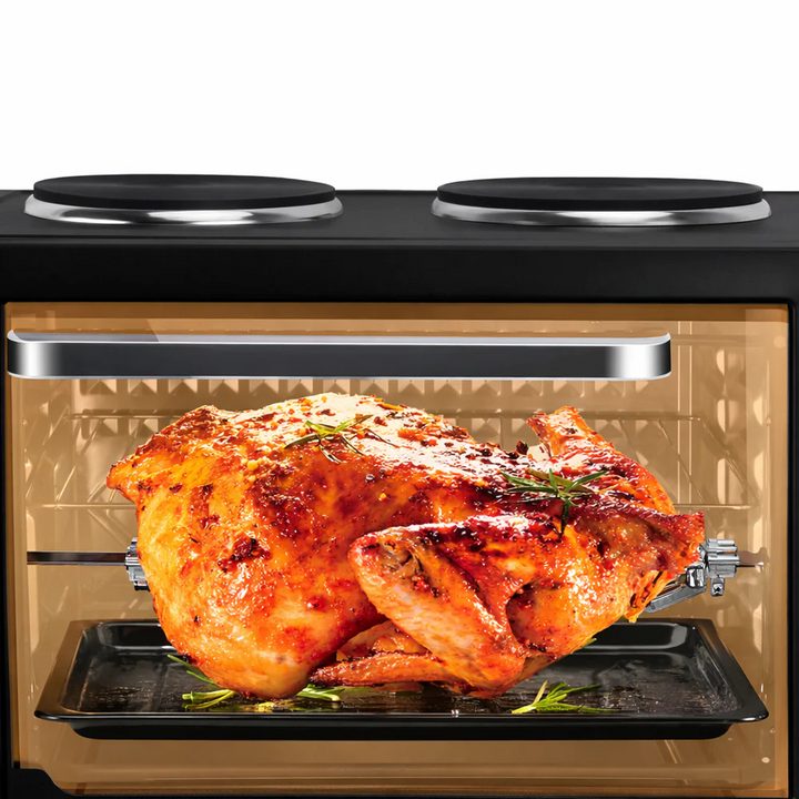 Cuptor Electric HALEY HY-5126, Garanție 3 Ani, 48L, 2000W, Plită Dublă Integrată, Timer, Temperatură Reglabilă, Design Compact