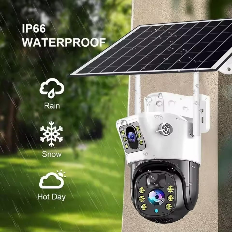 CAMERA SUPRAVEGHERE WI-FI SOLARA 12MP | ZOOM OPTIC 10X | CARD MEMORIE CADOU DE 32GB| DETECTIE FACIALA SI AUTO TRACKING 355° | NIGHT VISION COLOR | IP66