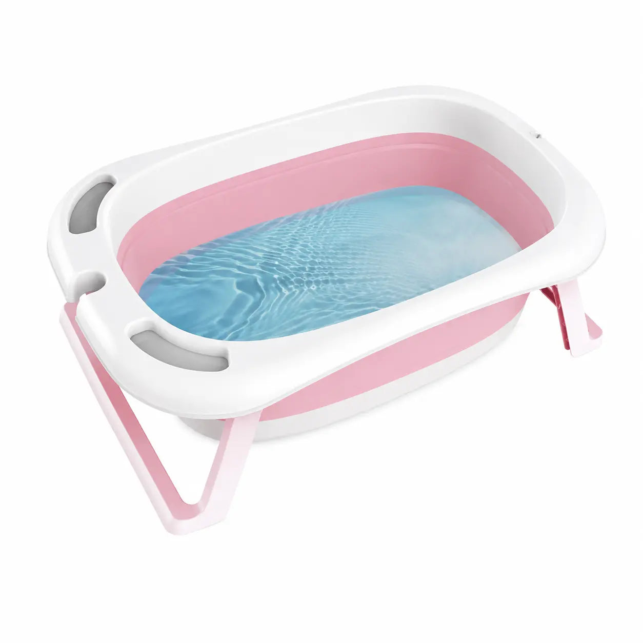 Cadita pliabila cu termometru incorporat si perna, Dimensiuni 83 x 50 x 20 cm, Material PP/TPE, Pliere rapida, Usor de utilizat, Picioare antiderapante, Varsta 0-3 ani, Structura Solida