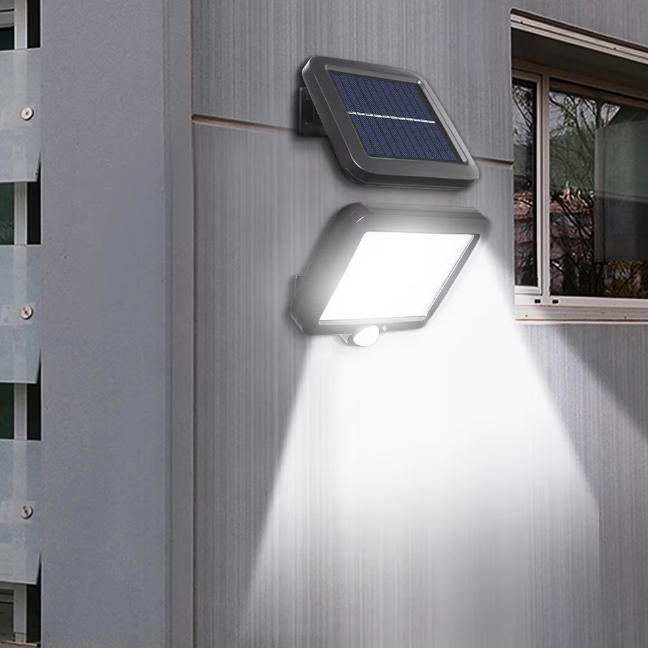 SET 6 LAMPI CU PANOU SOLAR, 6 COB , PUTERE 250 W, CU SENZOR DE MISCARE, SUPORT SI TELECOMANDA