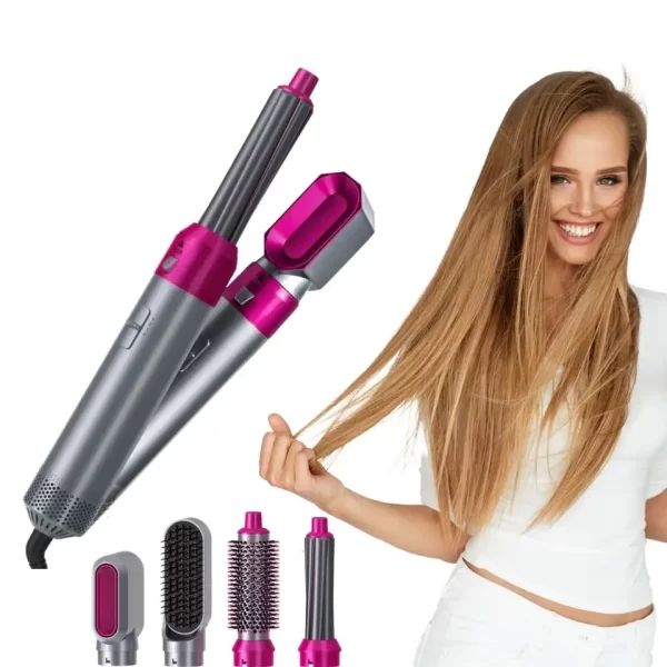 Multistyler Airwrap Hot Air Styler 5 in 1, Perie electrica de Uscat, coafat, indreptat si ondulat.