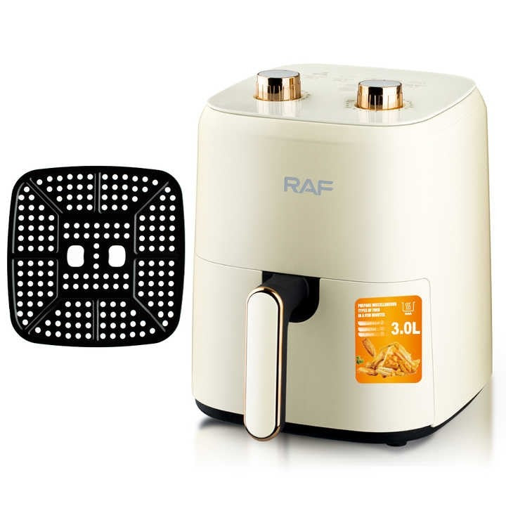 Friteuza Air Fryer RAF cu aer cald, fara ulei, Capacitate 3L, 1500W, Alb, R.5237W