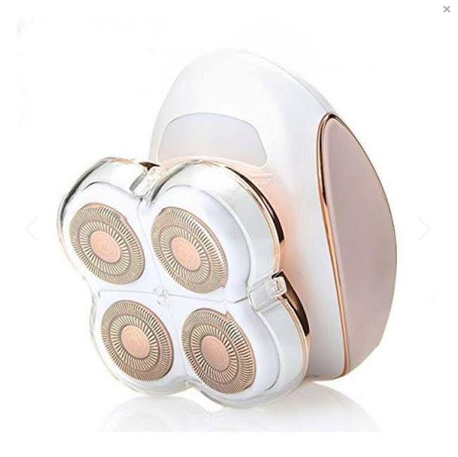 Epilator electric fara durere, 4 capete detasabile, cu acumulator, lumina alba C