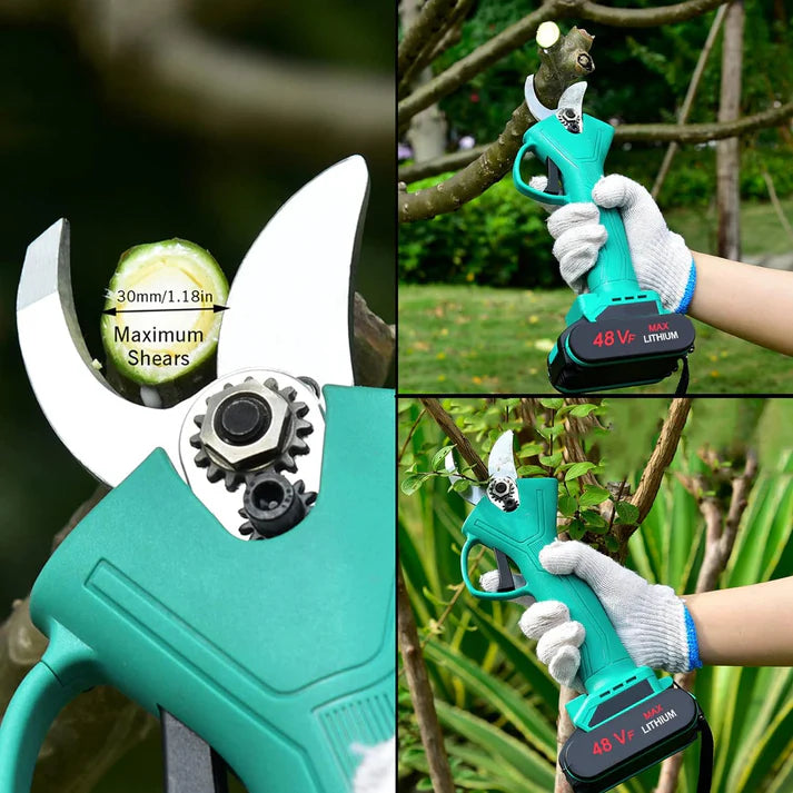 Foarfeca electrica pentru vita de vie si crengi, 2 acumulatori 48V, 5Ah