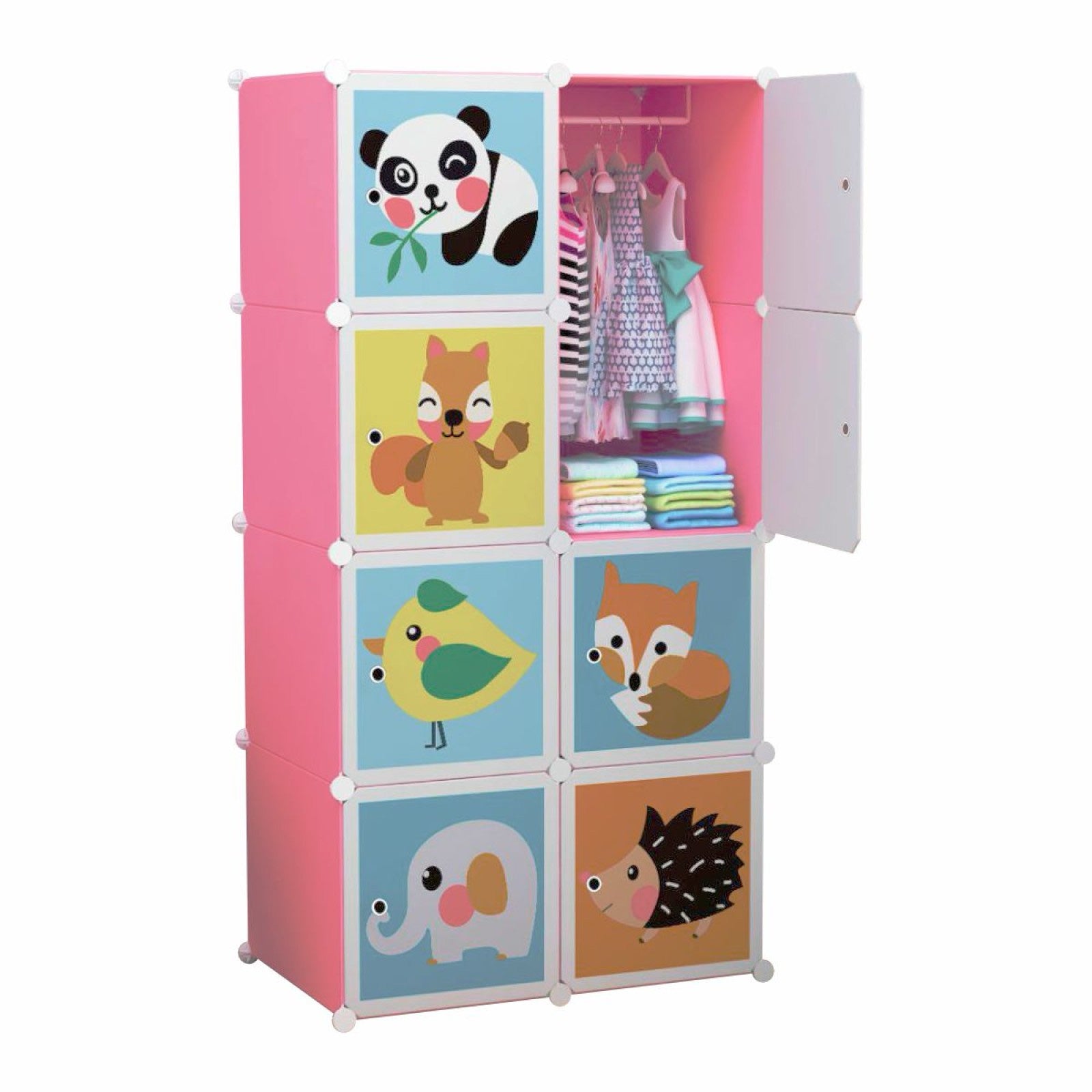 Dulap Copii din plastic , 8 Usi, 148x74x37 cm