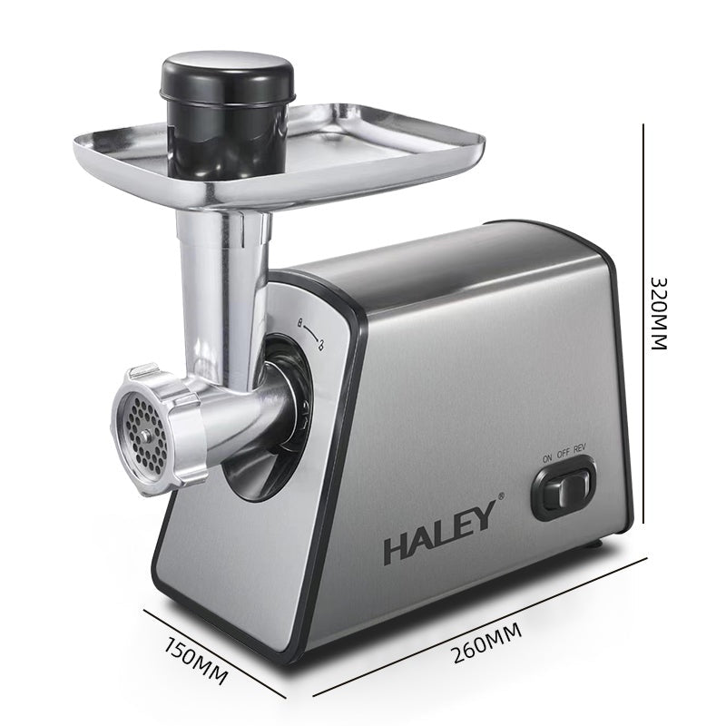 Mașină de Tocat Carne HALEY 2600W, Cutter cu Torsiune Mare, Oțel Inoxidabil, Port Mare de Alimentare, Ușor de Curățat