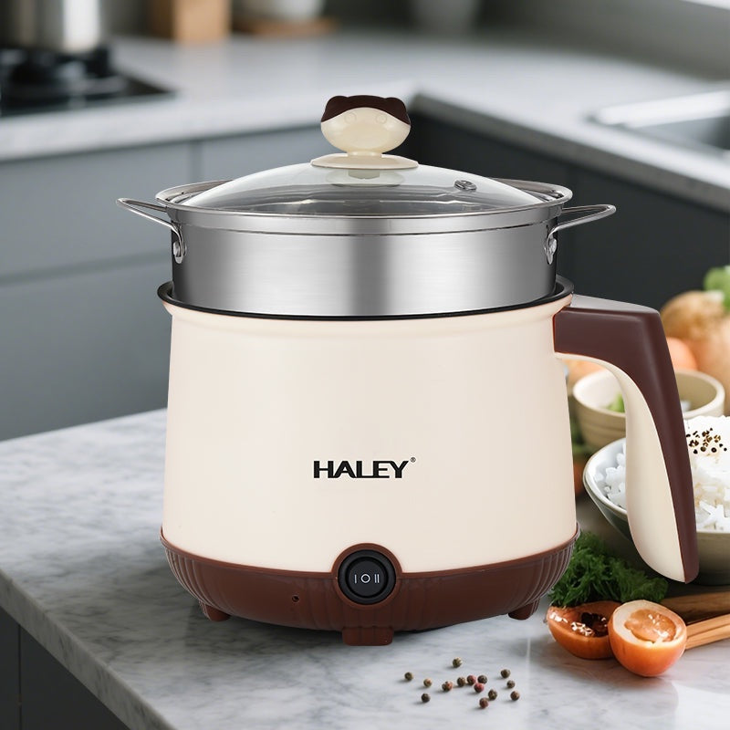 Multicooker Electric Portabil 2.2L, 600W – Gătit Rapid, Menținere la Cald, Oală Antiaderentă, Protecție Supraincălzire