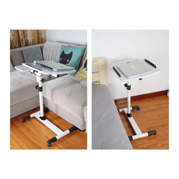 Masa pentru laptop, reglabila, cu roti, 60x40cm