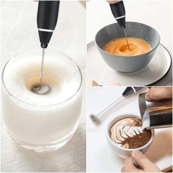 Mixer pentru spuma de lapte, cafea, oua, caffe latte, ciocolata calda, cappuccino cu suport