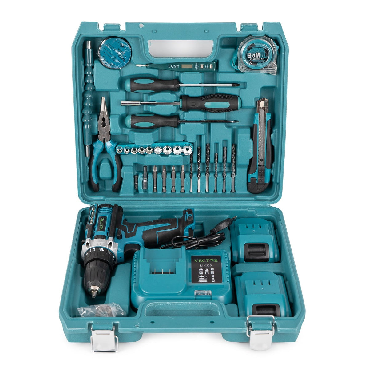 Trusa Bormasina 36V, cu 2 acumulatori si incarcator + 37 Accesorii