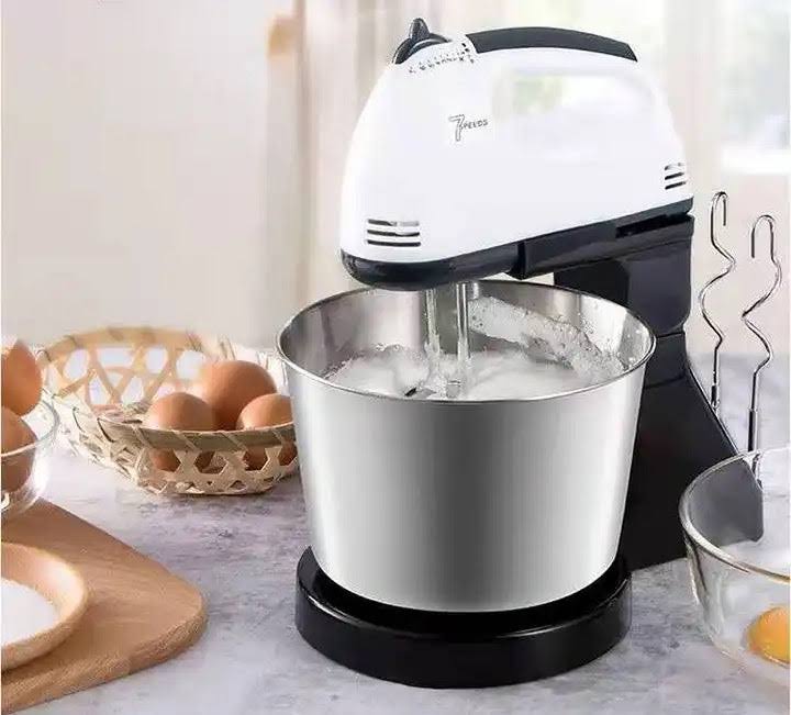 Mixer cu bol din plastic , putere 350 W, 2L inox , 7 trepte de viteza